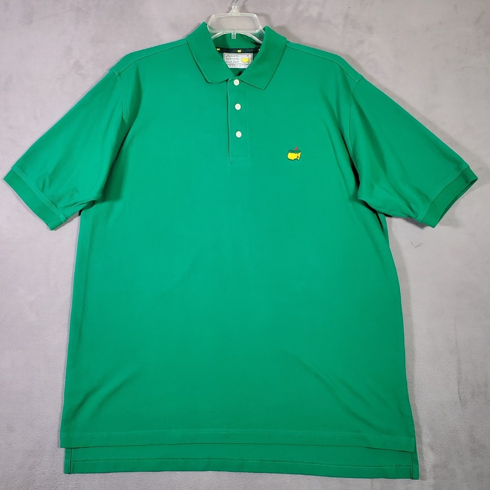 Vintage Augusta National Golf Shop Masters Polo Shirt Mens XL Green Slazenger